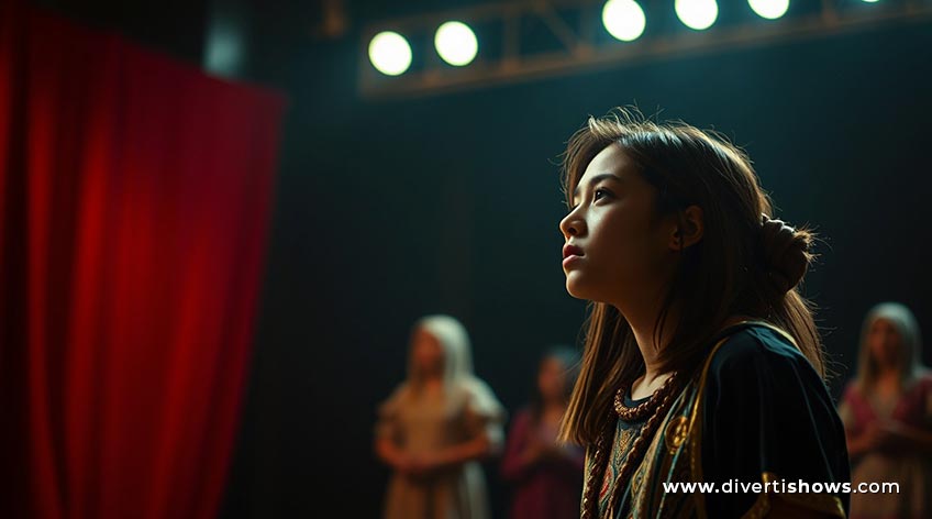 Escena de obra de teatro juvenil en México